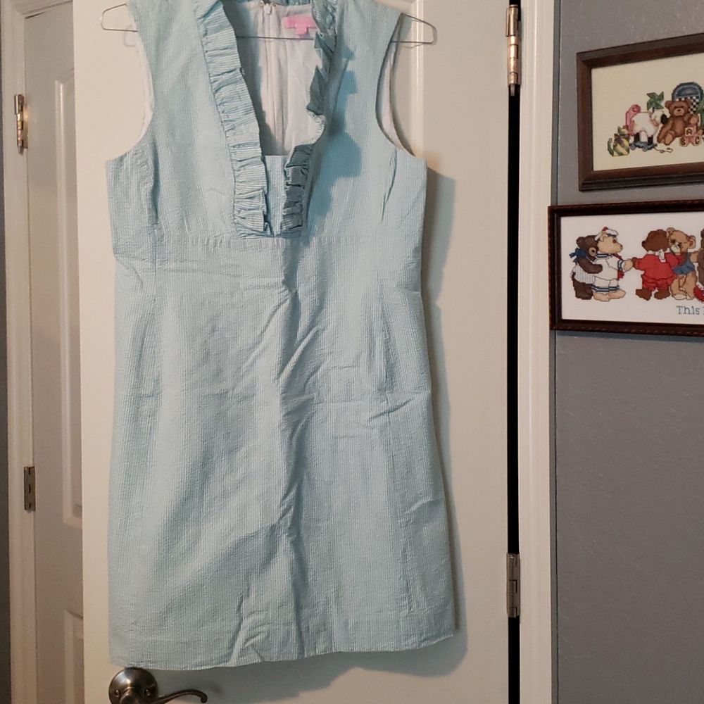 Sleeveless lilly seersucker dress